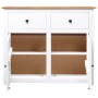 Massiver Kiefernholz-Sideboard im Panama-Stil, weiß, 93x40x80 cm. von vidaXL, Sideboards - Ref: Foro24-282699, Preis: 226,84 ...