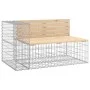 Garden bench design with gabions made of solid pine wood 244x71x65.5 cm by vidaXL, garden benches - Ref: Foro24-3196239, Pric...