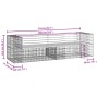Gartenbank Design Gabione massives Kiefernholz 244x71x65,5 cm von vidaXL, Gartenbänke - Ref: Foro24-3196239, Preis: 268,69 €,...
