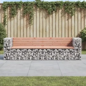 Banco jardín diseño gaviones madera abeto Douglas 244x71x65,5cm von vidaXL, Gartenbänke - Ref: Foro24-3196240, Preis: 288,60 ...