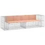 Banco jardín diseño gaviones madera abeto Douglas 244x71x65,5cm de vidaXL, Bancos de jardín - Ref: Foro24-3196240, Precio: 28...