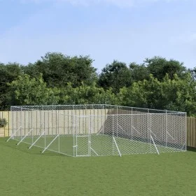 Outdoor-Zwinger aus silberverzinktem Stahl 6x10x2 m von vidaXL, Hundehütten und Zäune - Ref: Foro24-3190461, Preis: 484,46 €,...