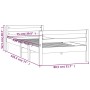 Massives Bettgestell aus weißem Kiefernholz, 75 x 190 cm von vidaXL, Betten und Lattenroste - Ref: Foro24-821640, Preis: 122,...