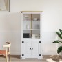 Aparador Corona Range de pino mexicano blanco 80x40x170 cm