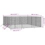 Perrera de exterior acero galvanizado plateado 6x6x2 m von vidaXL, Hundehütten und Zäune - Ref: Foro24-3190460, Preis: 384,45...