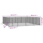 Outdoor-Zwinger aus silberverzinktem Stahl, 8 x 8 x 2 m von vidaXL, Hundehütten und Zäune - Ref: Foro24-3190464, Preis: 494,3...