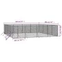 Perrera de exterior acero galvanizado plateado 8x8x2 m de vidaXL, Casetas y cercados para perros - Ref: Foro24-3190464, Preci...