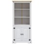 Aparador Corona Range de pino mexicano blanco 80x40x170 cm