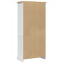 Aparador Corona Range de pino mexicano blanco 80x40x170 cm