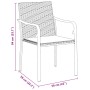 Conjunto de Comedor de Jardín 5 pcs Negro Poliratán