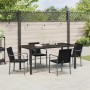 Conjunto de Comedor de Jardín 5 pcs Negro Poliratán