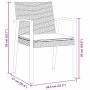Conjunto de Comedor de Jardín 5 pcs Marrón Poliratán