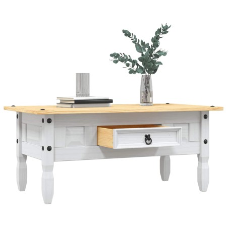Mesa de centro Corona Range pino mexicano blanco 100x55x44 cm