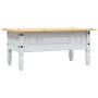 Mesa de centro Corona Range pino mexicano blanco 100x55x44 cm