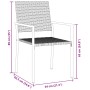 Conjunto de Comedor de Jardín 3 pcs Negro Poliratán