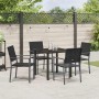 Conjunto de Comedor de Jardín 5 pcs Negro Poliratán