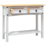Mesa consola Corona Range de pino mexicano blanco 90x34,5x73 cm
