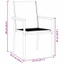 Conjunto de Comedor de Jardín 5 pcs Negro Textileno y acero