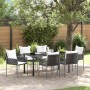 Conjunto de Comedor de Jardín 7 pcs Marrón Poliratán