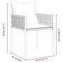 Conjunto de Comedor de Jardín 7 pcs Marrón Poliratán