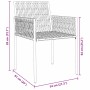 Conjunto de Comedor de Jardín 3 pcs Negro Poliratán