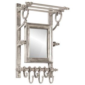 Soporte de equipaje con perchas de pared aluminio Soporte de equipaje con perchas de pared aluminio