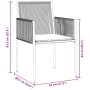 Conjunto de Comedor de Jardín 5 pcs Negro Poliratán