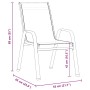 Conjunto de Comedor de Jardín 5 pcs Negro Textileno y acero