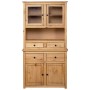 Sideboard aus massivem Kiefernholz im Panama-Stil, 93 x 40,5 x 180 cm von vidaXL, Schließfächer und Lagerschränke - Ref: Foro...