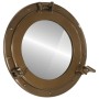 Espejo de ojo de buey de pared aluminio y vidrio Ø38 cm