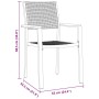 Conjunto de Comedor de Jardín 5 pcs Negro Poliratán