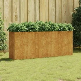 Jardinera acero corten 200x40x80 cm de vidaXL, Maceteros y jardineras - Ref: Foro24-824527, Precio: 210,79 €, Descuento: %