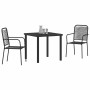 Conjunto de Comedor de Jardín 3 pcs Negro