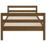 Estructura de cama madera maciza de pino marrón miel 75x190 cm de vidaXL, Camas y somieres - Ref: Foro24-821642, Precio: 114,...