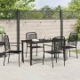 Conjunto de Comedor de Jardín 5 pcs Negro