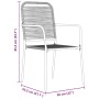 Conjunto de Comedor de Jardín 5 pcs Negro