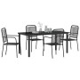 Conjunto de Comedor de Jardín 5 pcs Negro