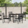 Conjunto de Comedor de Jardín 5 pcs Negro Ratana de PVC