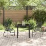 Conjunto de Comedor de Jardín 3 pcs Negro Ratana de PVC
