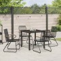 Conjunto de Comedor de Jardín 5 pcs Negro Ratana de PVC