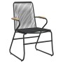 Conjunto de Comedor de Jardín 5 pcs Negro Ratana de PVC
