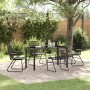 Conjunto de Comedor de Jardín 5 pcs Negro Ratana de PVC