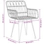 Conjunto de Comedor de Jardín 5 pcs Marrón Poliratán