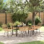 Conjunto de Comedor de Jardín 7 pcs Marrón Poliratán