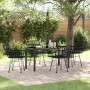 Conjunto de Comedor de Jardín 5 pcs Negro Poliratán