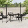 Conjunto de Comedor de Jardín 5 pcs Negro Poliratán