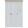 Armario de 3 puertas pino Panamá Range blanco 118x50x171,5 cm