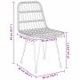 Conjunto de Comedor de Jardín 4 pcs Marrón Poliratán