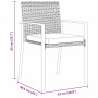 Conjunto de Comedor de Jardín 5 pcs Gris Poliratán