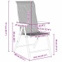 Conjunto de Comedor de Jardín 3 pcs Marrón Poliratán